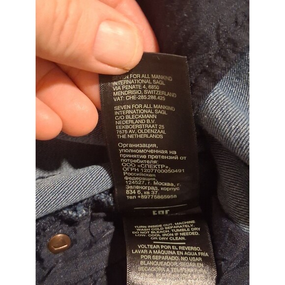 7 For All Mankind Size 28 Tailorless Dojo Wide Leg Flare High Rise Rockabilly Pr - Picture 10 of 12